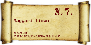 Magyari Timon névjegykártya